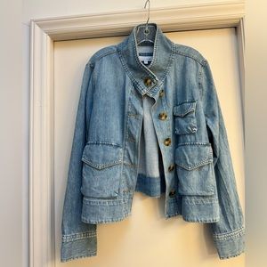 LOFT utility denim swing coat